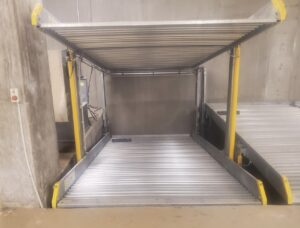 Image of the marietta platform post installation. This platform installation required custom construction solutions to complete.